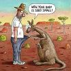 man and kangaroo