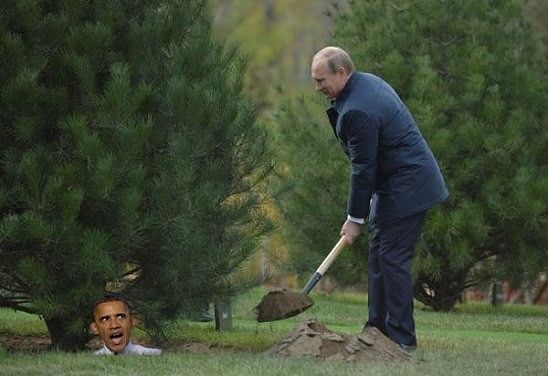 это я с лопаткой а там обама