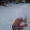 купание в снегу