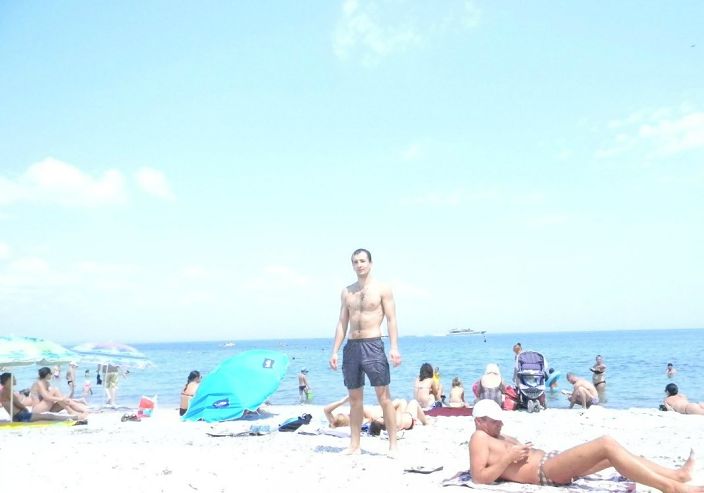 я на пляже Одессы