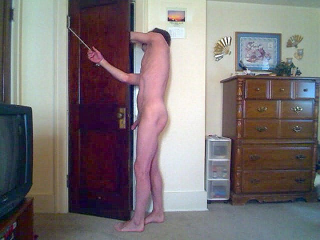 David Steckel naked tied to door