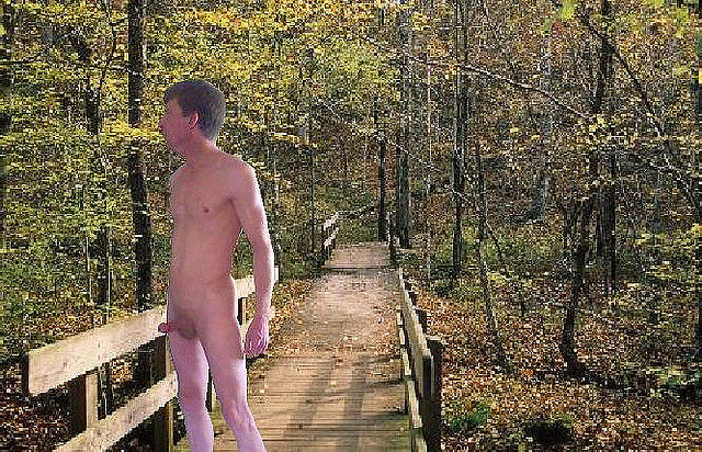 David Steckel waits to be seen in public naked