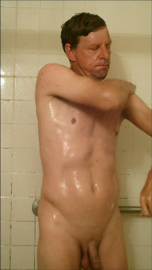 David Steckel naked in shower