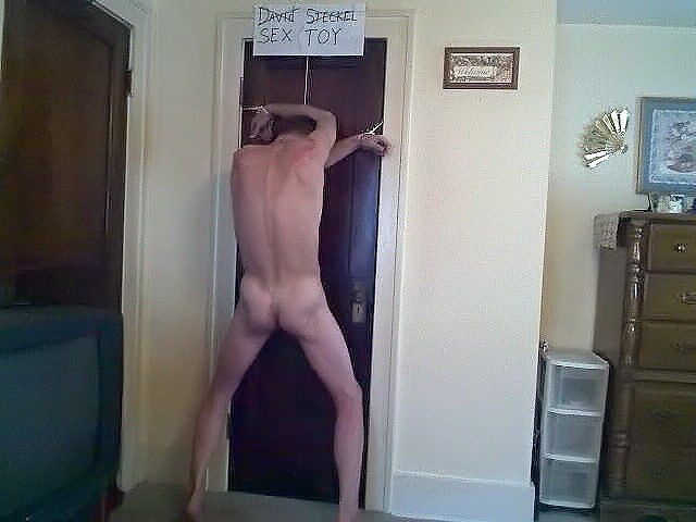 David Steckel tied on display naked