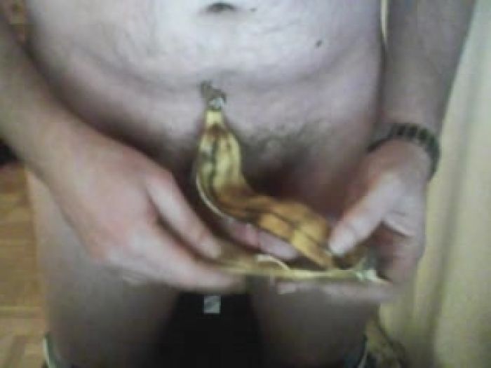 Beim Wichsen mit Bananenschale