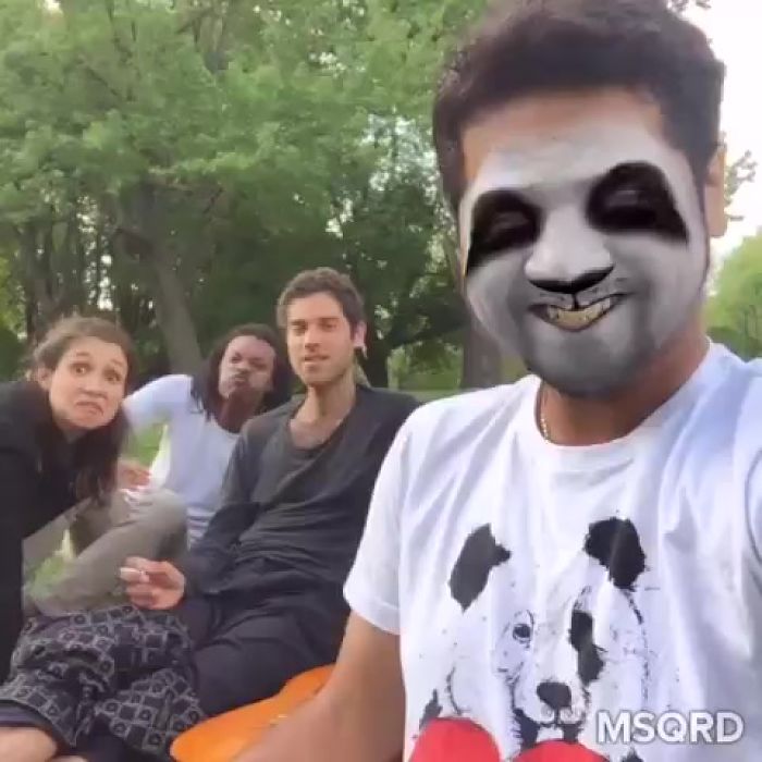 Selfie with the wild humans