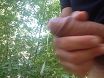 My big cum shot in the woods hmmmm